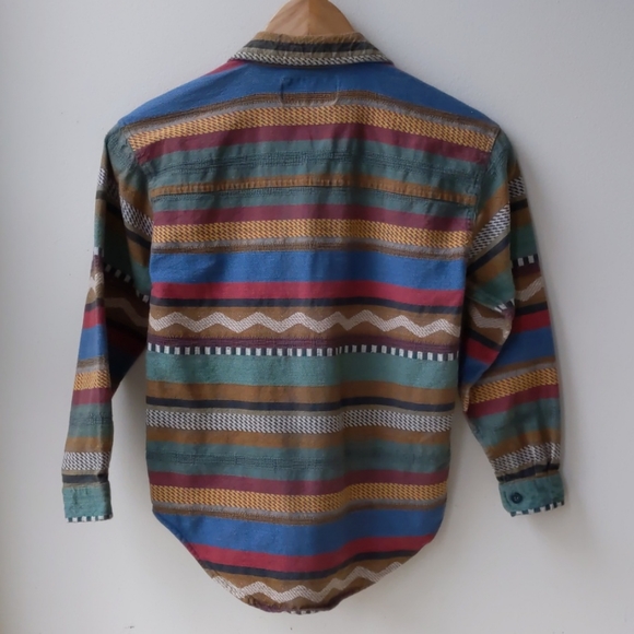 Little Angels Vintage Stripe Button Front Shirt M - Picture 3 of 4